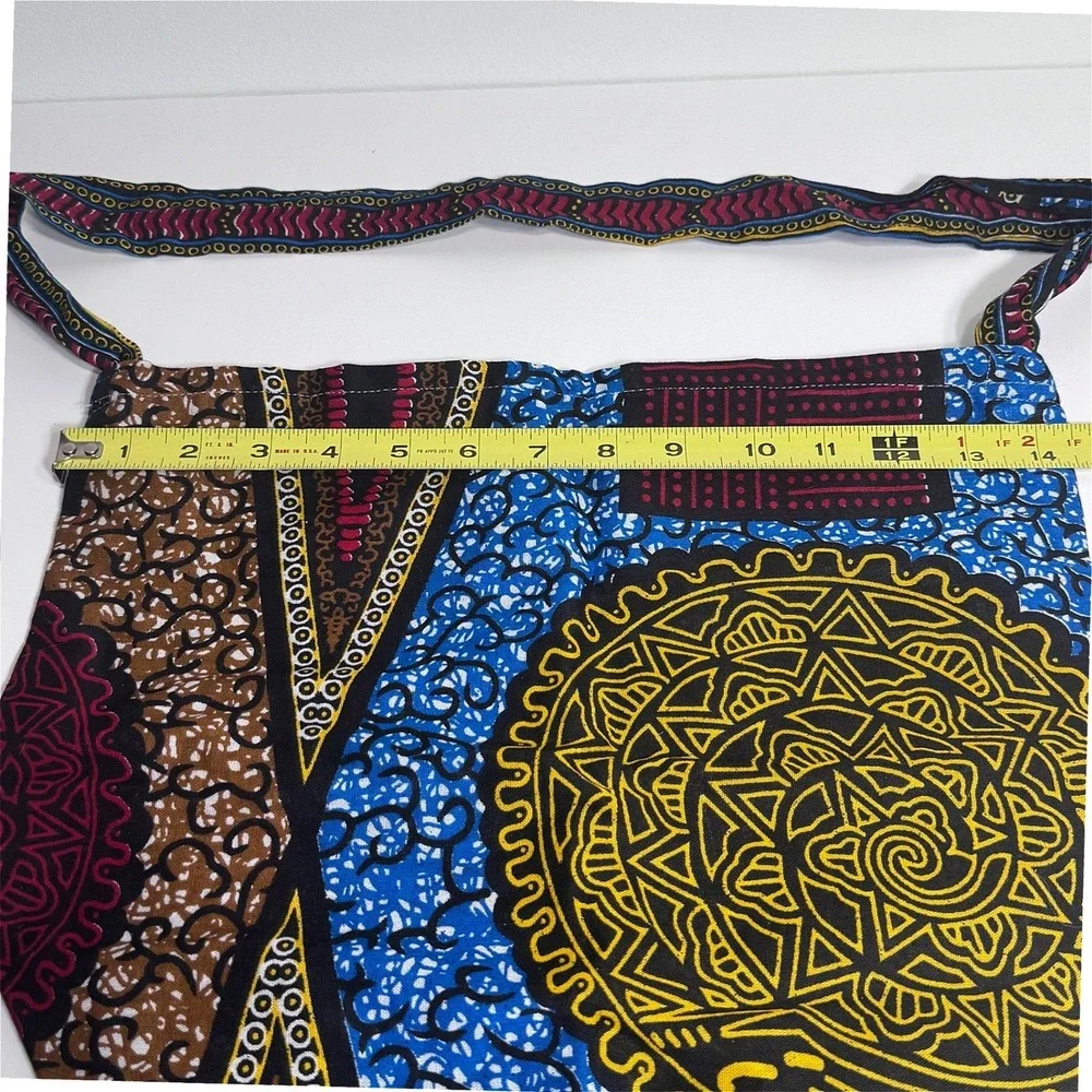 African Market Cotton Art‎ Wax Print Tote Shoulder Bag Ethnic Boho Global Tribal